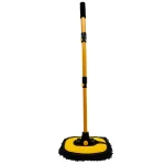 15° Curved Car Cleaning Brush with Telescopic Handle 43" Aluminum Alloy Long Rod Wash Mop For Washing Caravan Van Truck Boat RV Roof Soft Chenille Head Duster Clean Product Not Hurt Paint Scratch Free Brand: Harazaqa