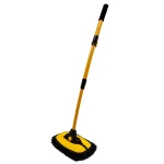 15° Curved Car Cleaning Brush with Telescopic Handle 43" Aluminum Alloy Long Rod Wash Mop For Washing Caravan Van Truck Boat RV Roof Soft Chenille Head Duster Clean Product Not Hurt Paint Scratch Free Brand: Harazaqa - Image 2