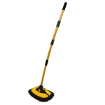 15°Curved Car Wash Brush with Long Handle 43" Extension Pole RV Truck Microfiber Cleaning Mop Auto SUV Wheel Boat Exterior Interior Detailing 2 in 1 Carwash Duster Not Hurt Paint Scratch Free - Image 2