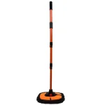 Nezeno 55" Car Wash Brush Mop with Long Handle, 15 Degree Curved Extendable Car Wash Brush with Extra Microfiber Mop Head, Soft Car Washing Brushes with Storage Bag for Truck SUV Cleaning, Orange