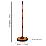 Nezeno 55" Car Wash Brush Mop with Long Handle, 15 Degree Curved Extendable Car Wash Brush with Extra Microfiber Mop Head, Soft Car Washing Brushes with Storage Bag for Truck SUV Cleaning, Orange - Image 3