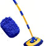 Upgrade Car Wash Brush with Long Handle Car Cleaning Brush Kit Scratch-Free Replacement Head & Hose Attachment for Effective Car Washing