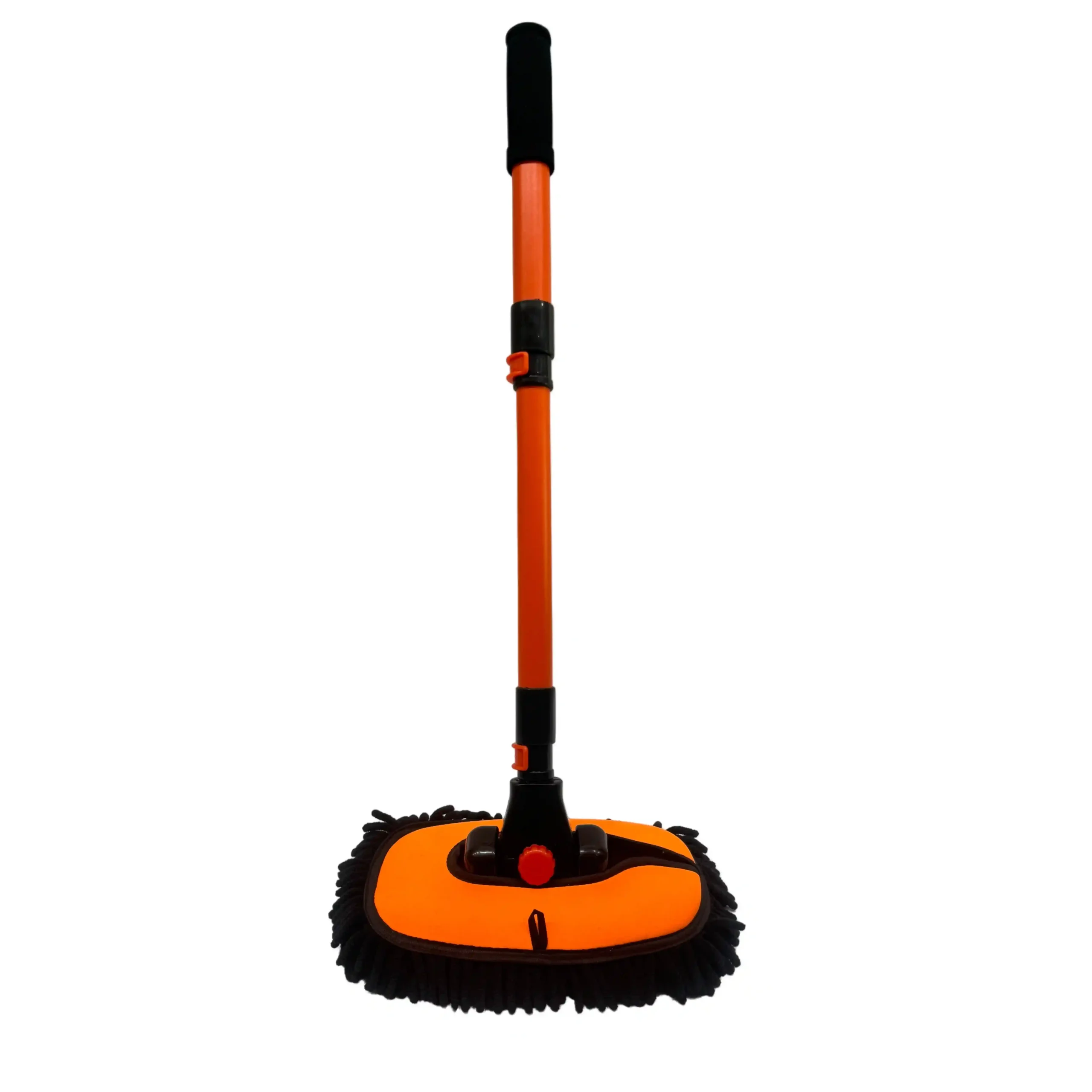 微信图片_20260126161241_543_2 Nezeno Car Wash Brush, 43" Extendable Car Wash Brush Mop with Long Handle, 15 Degree Curved Soft Car Washing Brushes with Extra Microfiber Brush Head for Truck SUV Cleaning, Orange - Image 1