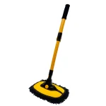 15° Curved Car Cleaning Brush with Telescopic Handle 43" Aluminum Alloy Long Rod Wash Mop For Washing Caravan Van Truck Boat RV Roof Soft Chenille Head Duster Clean Product Not Hurt Paint Scratch Free Brand: Harazaqa - Image 2